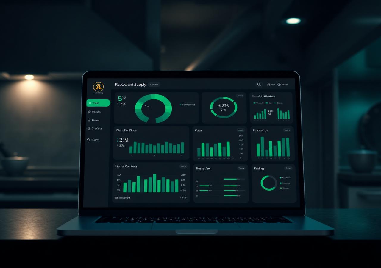 Dashboard executivo do RA CONTROL com indicadores de faturamento, CMV e lucro bruto